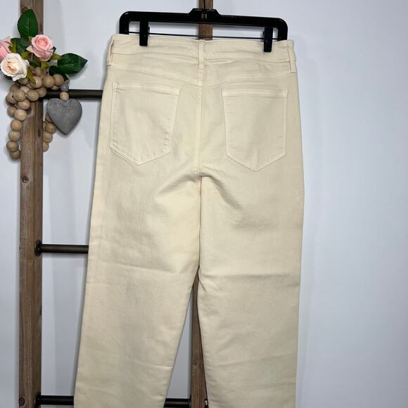 Athleta‎ Sculptek Flex Bone Cream Jeans Size 10 - Picture 5 of 9